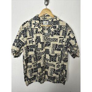 Ho Aloha Vintage Hawaiian Tropical Turtle Sea Life  Men's Size XL Shirt Vacation